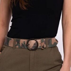 Amsterdam Heritage Camouflage Belt with Round Buckle XS/S